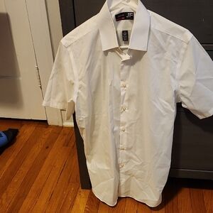 JF J.Ferrar White Men's Casual Button Down Shirt